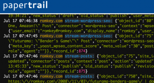 Wordpress security: Stream to Papertrail