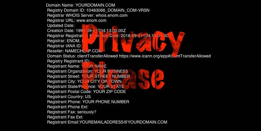 Protect Your Domain Registrations and Privacy